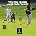 Jovizo Golf Chipping Game with 2 Retractable Clubs 9 Holes Portable Golf Set for Adults Kids Outdoor Indoor Sports Practice Toy Gift for Family Play Yard Backyard Lawn Beach - Image 4