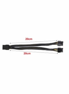 Y&D Graphics Lines, Card 8 Pins One Point Two 8p Extension Cable, Adapter, Braided 20cm, Pci-e Pcie Power Cable 18awg with Sleeve  - Image 2