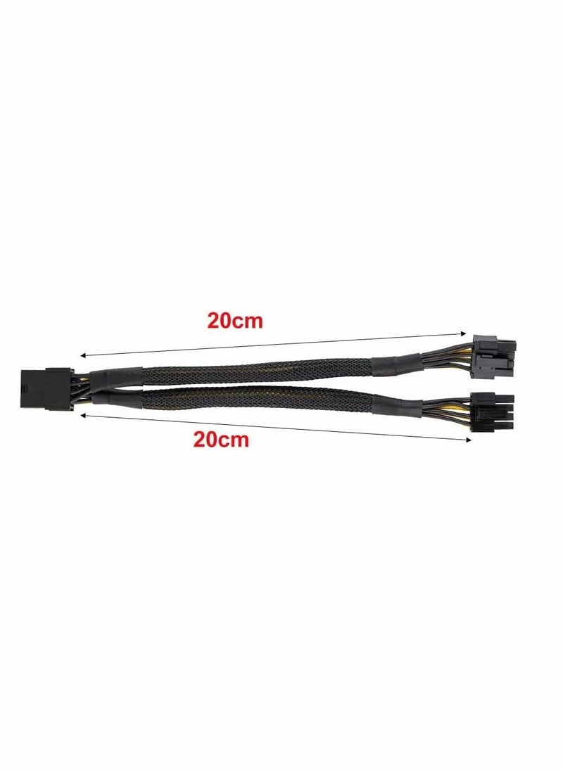 Y&D Graphics Lines, Card 8 Pins One Point Two 8p Extension Cable, Adapter, Braided 20cm, Pci-e Pcie Power Cable 18awg with Sleeve  - Image 2
