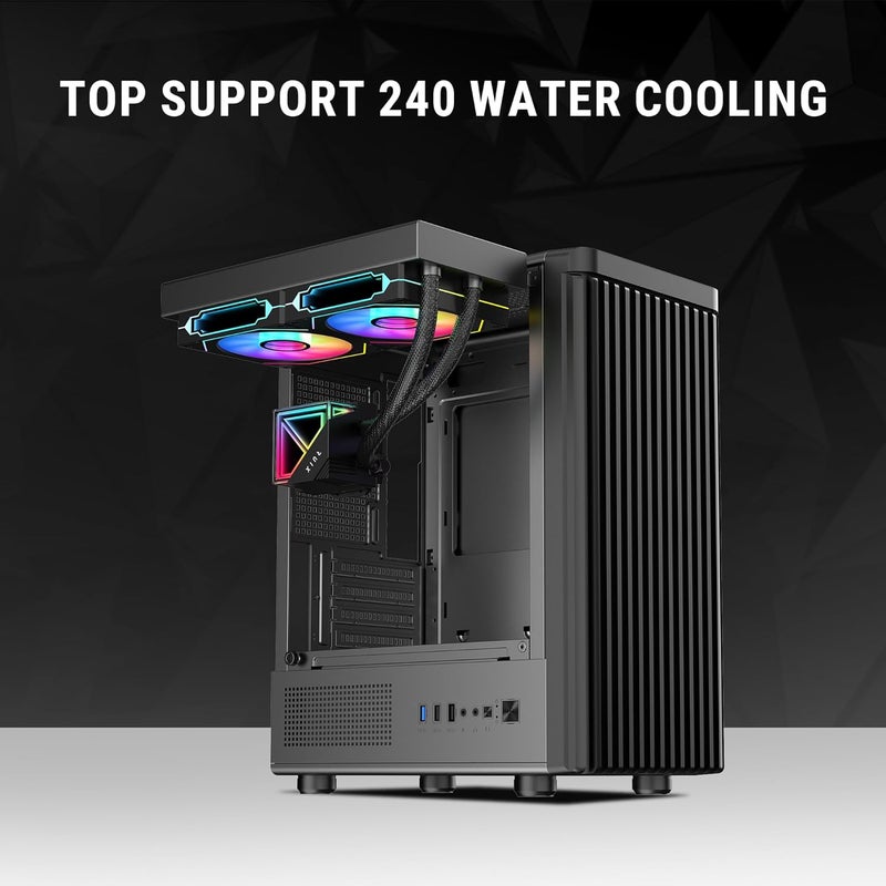 Ant Value VM45 Mid-Tower Computer Case/Gaming Cabinet - Black | Support M-ATX, ITX | Pre-Installed 4 Fans - Image 3