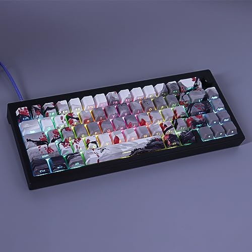 Tsungup PBT Keycaps - Side Printed Keycap Set,135 Keys Double Shot Shine Through Landscape Painting Custom Keycaps,Cherry Profile Keyboard Key caps for Cherry MX Switches Mechanical Keyboards - Image 2