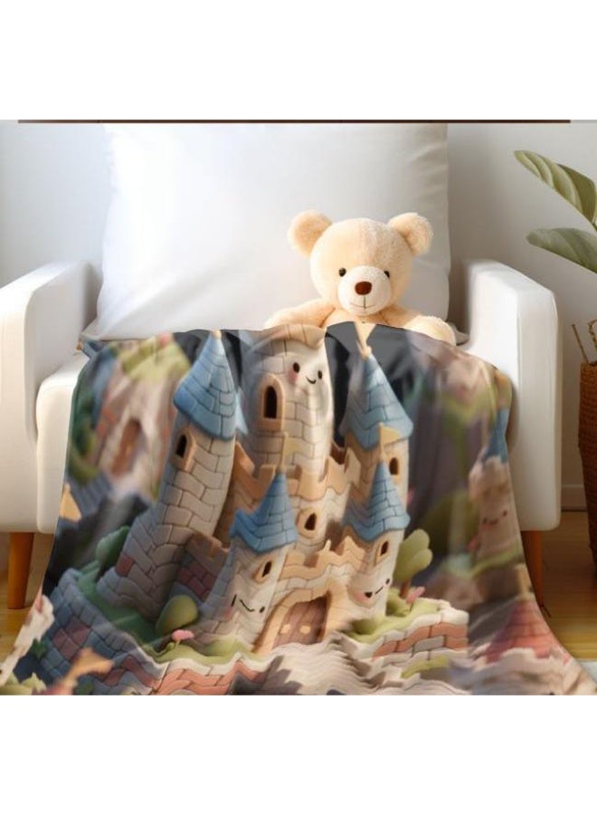 عام بطانية رقيقة من الفانيلا الكرتونية للأطفال والرضع (دافئة ومريحة، ومناسبة للنوم والألعاب) 70 سم * 100 سم - Image 3