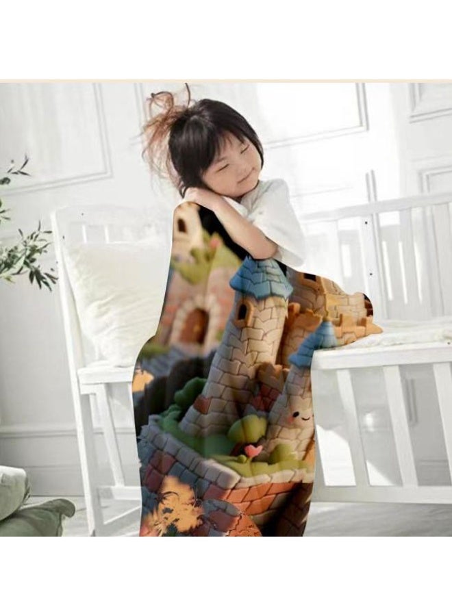 عام بطانية رقيقة من الفانيلا الكرتونية للأطفال والرضع (دافئة ومريحة، ومناسبة للنوم والألعاب) 70 سم * 100 سم - Image 1