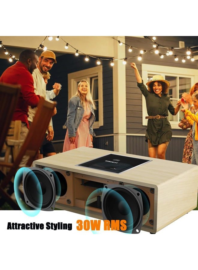 WIITHINK Retro Bluetooth Home Stereo System with CD Player HiFi Music HiFi System - Image 4