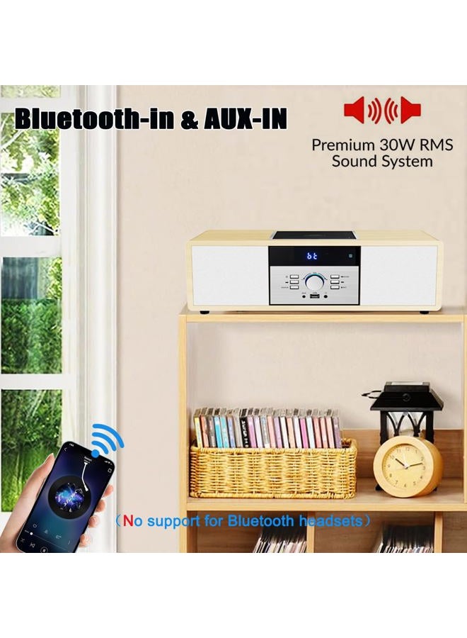 WIITHINK Retro Bluetooth Home Stereo System with CD Player HiFi Music HiFi System - Image 5