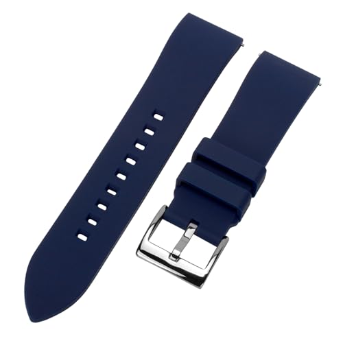 TStrap Silicone Watch Band for Men - Blue Quick Release Watch Band for Women Soft - Waterproof Smart Watch Bracelet Clasp - Correa de Silicona para Reloj Replacement - 18mm 19mm 20mm 21mm 22mm 24mm - Image 2