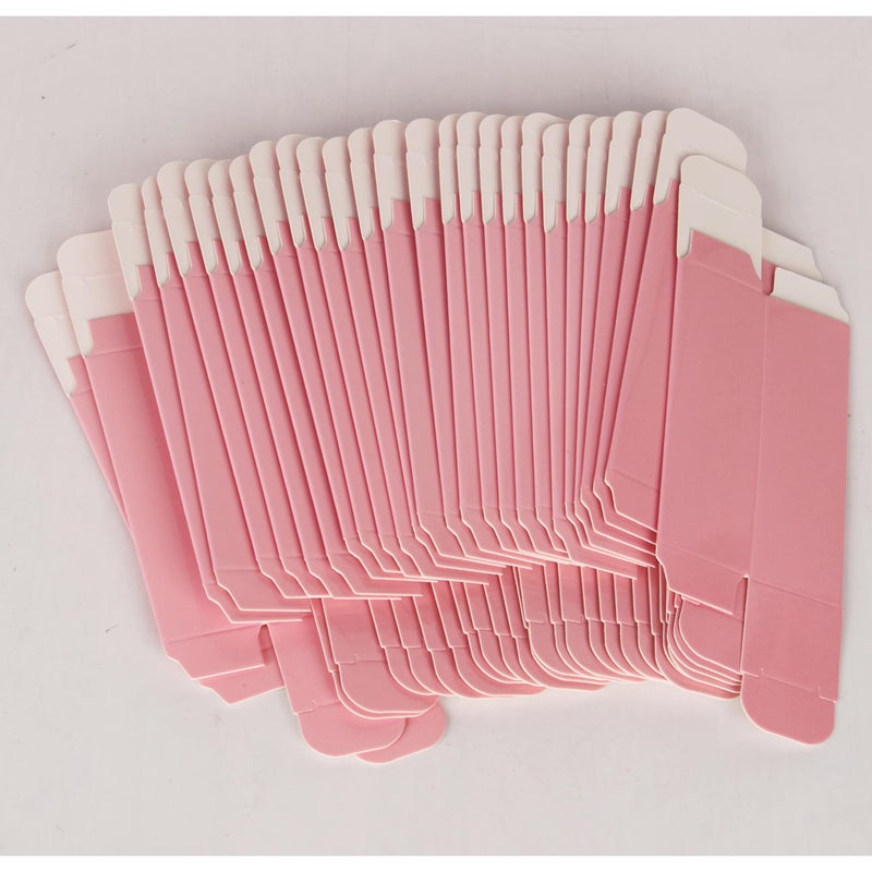 COSIDEA 25pcs 25 * 25 * 86mm Craft paper box for lip gloss 350gms lipstick packing box for lipgloss tubes(pink paper box 25pcs) (Pink) - Image 3