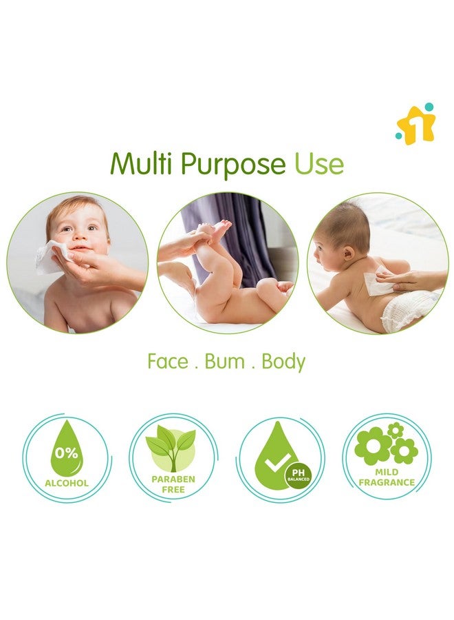 1st Step Baby Wipes With Lid Enriched And Aloe-Vera And Jojoba Oil (72 Wipes/Pack X 5 Packs = 360 Wipes) - Image 4