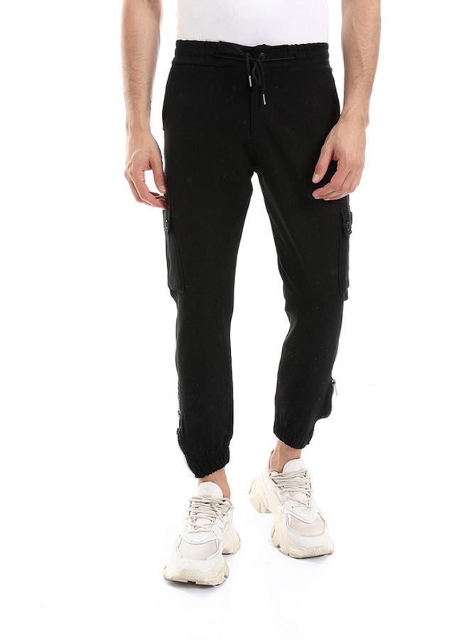 WHITE RABBIT White Rabbit Slip On Plain Black Men Practical Joggers  - Image 1