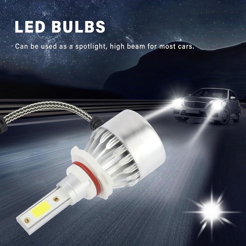 Bukela Led Bulbs For Automotive, 2 PCS 9005 HB3 6000K Super Bright Light, Plug and Play Replacement High or Low Beam, Waterproof 3000LM Lamp for SUV Truck, 12V DC Universal Fit Accessory - Image 2
