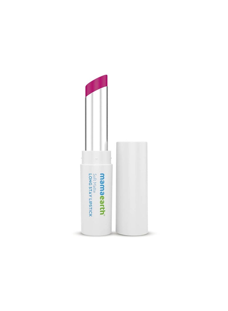 Mamaearth Soft Matte Long Stay Lip stick 02 Mulberry Pink 3.5g - Image 1