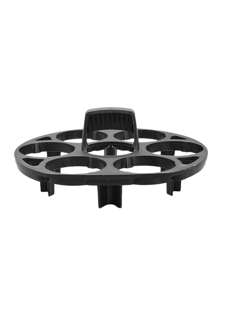 Excefore Egg Boiler Steamer Rack, Instant Pot Egg Rack, Egg Cooker Tray Stand for 7 Eggs, Heat-resistant, Bpa-free Plastic, Prevents Rolling, Easy Storage in Fridge Kitchen Utensils, Black - Image 1