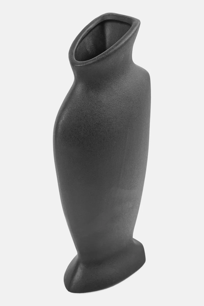 Muy Mucho Ceramic Vase Decor, Charcoal Grey