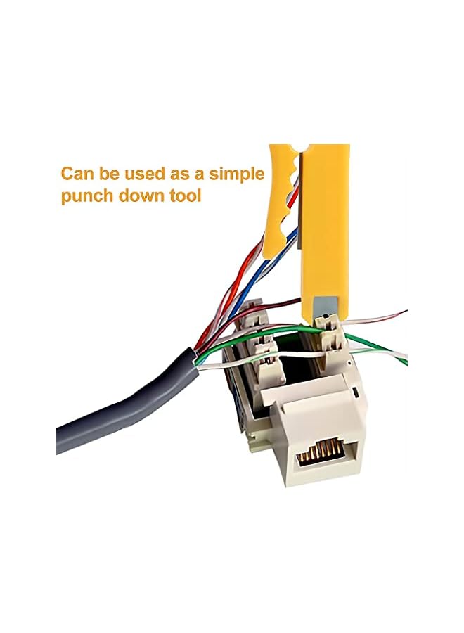 PROMASS Mini Wire Stripper, Economy Network Cable Cutter Portable Crimper Pliers Crimping Tool Universal Cable Cutter Punch Down Cutter for Network Data Cable, Telephone Cable, Computer UTP Cable, 10 Pack - Image 3