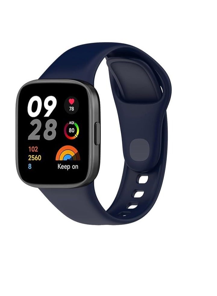 Strap Watch Silicone Compatible With Xiaomi Redmi Watch 3 Lite/Redmi Watch 3 Active, Sport Silicone Watch Band Wrist Strap,Bracelet Wristband Wrist Strap - Image 1