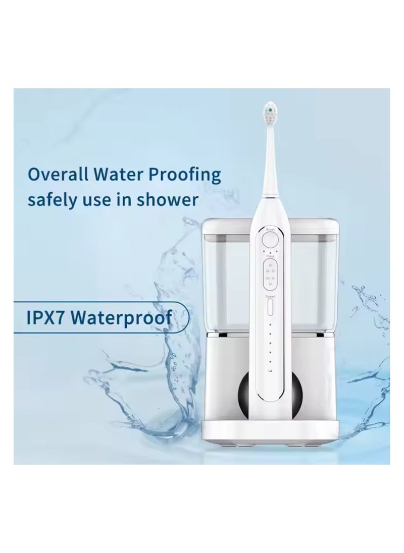 Generic - 500ml Electric Toothbrush with Water Flosser 2 in 1 Dental Oral Irrigator for Travel and Home - Image 1