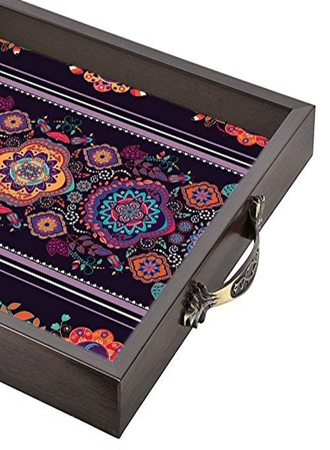 TECHBITE Premium Wooden Serving Tray for Home and Office 12 inch x 12 inch Square - Image 3