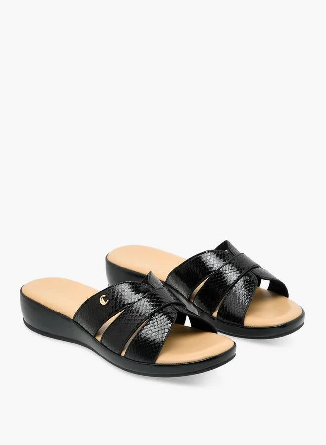 Le Confort Women Textured Cross Strap Sandals