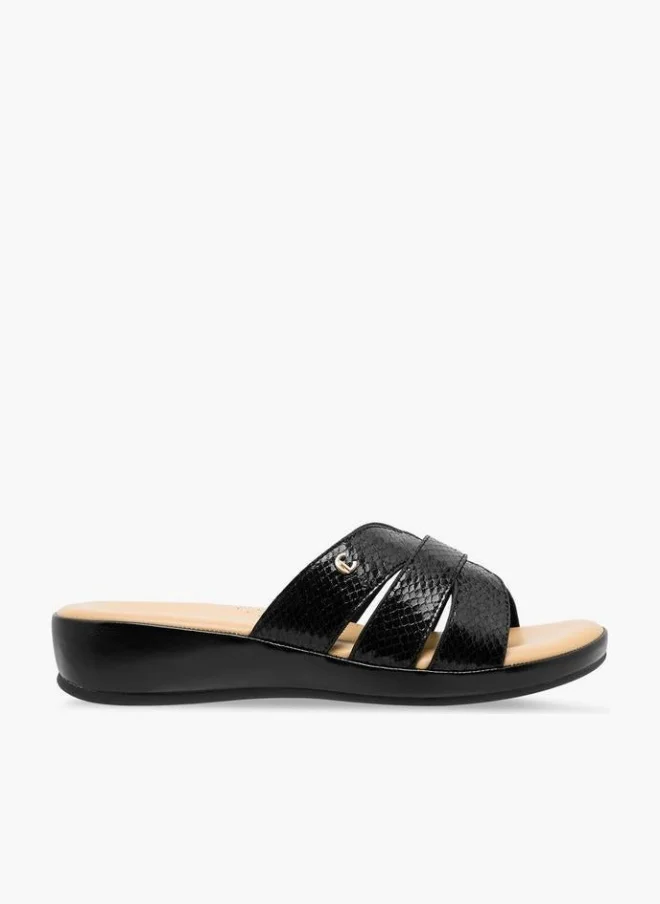 Le Confort Women Textured Cross Strap Sandals