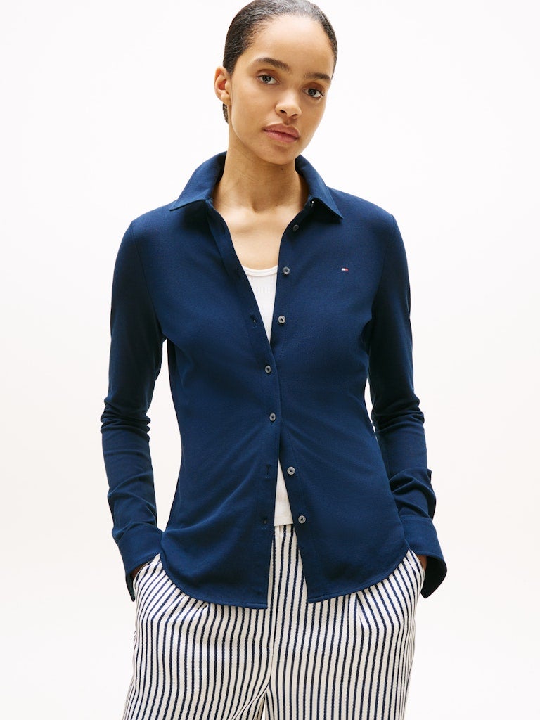TOMMY HILFIGER 1985 Slim Fit Pique Shirt - Image 2
