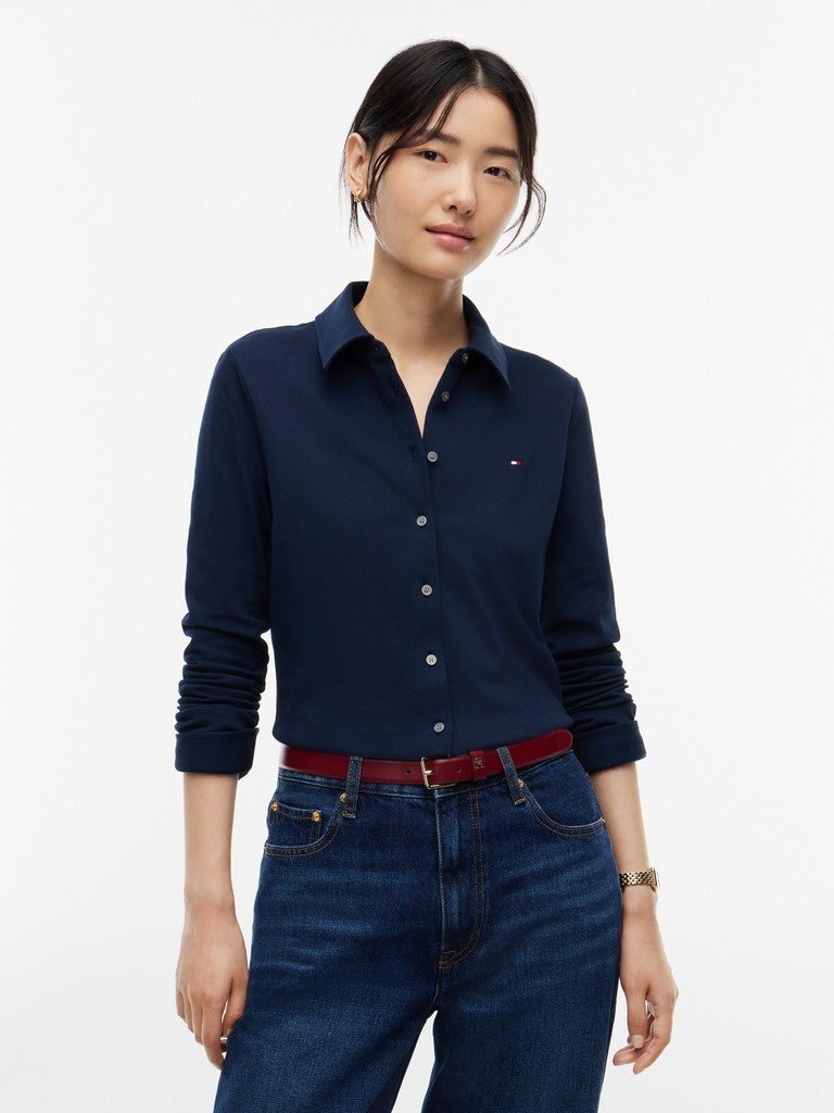 TOMMY HILFIGER 1985 Slim Fit Pique Shirt - Image 1