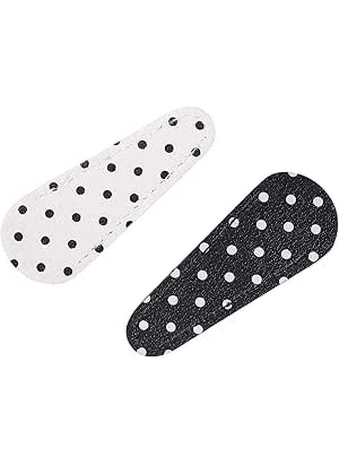 Leather Scissors Cover Protective Sheath Dot Print White Black For Hairdressers Crafters - Image 1