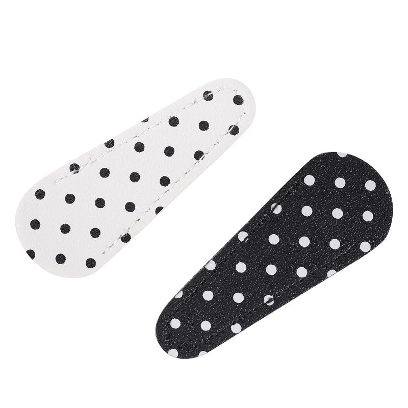Leather Scissors Cover Protective Sheath Dot Print White Black For Hairdressers Crafters - Image 2