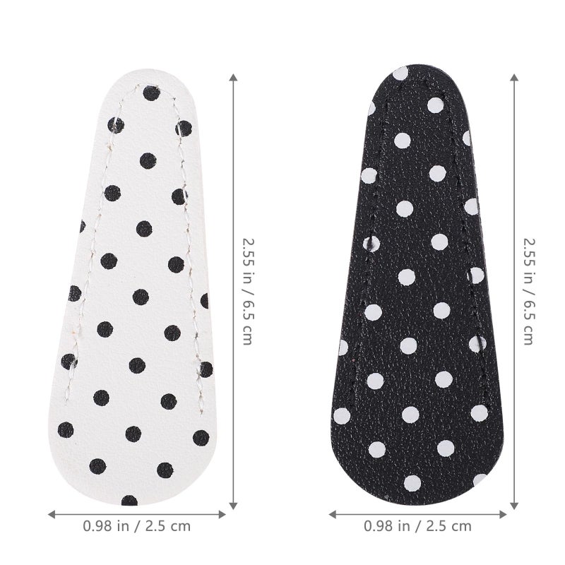 Leather Scissors Cover Protective Sheath Dot Print White Black For Hairdressers Crafters - Image 3