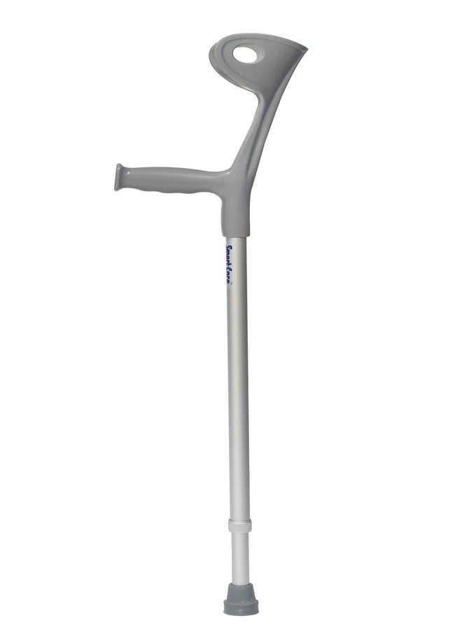 SMARTCARE Smart Care® Forearm Height Adjustable Crutches with Pivoting Closed-Cuff (1 Piece), Ergonomic Comfortable Wrist Handle, Heavy Duty for Standard and Tall Adults - (SC937L) - Image 1