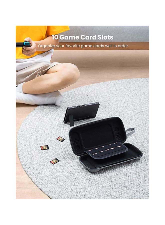 NIBEMINENT Carry Case for Nintendo Switch Storage Handle Cover Bag NS Ultra Slim Hard Shell with 10 Game Slots Portable Military Level Protection  - Image 3