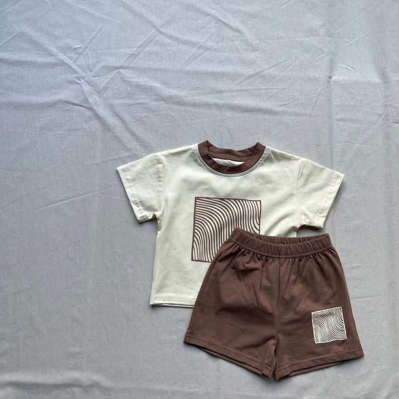Korean Style Ins Distinctive Printed Summer Short-Sleeved T-Shirt For Boys And Girls Korean Style Cotton Printed Baby Top Trendy Children'S Wear - Image 1