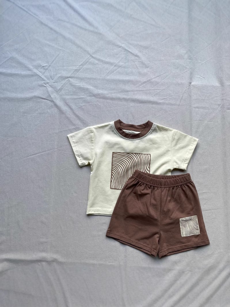 Korean Style Ins Distinctive Printed Summer Short-Sleeved T-Shirt For Boys And Girls Korean Style Cotton Printed Baby Top Trendy Children'S Wear - Image 3
