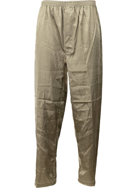 Oppland Men's Satin Fabric Pajama Pants Solid Color Elastic Waist No Pocket Wide Leg Relaxed Cut  - Image 1