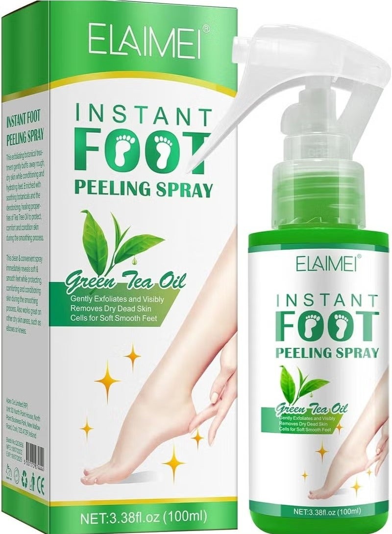 Elaimei Foot Peeling Spray Oil, Instant Feet Peeling Spray for Remove Dead Skin, Foot Peel Spray Pedicure Dead Skin Exfoliator, Foot Spray for Dry Toe Skin and Calluses - Image 1