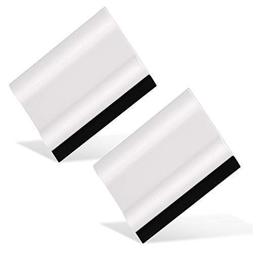 Ehdis ممسحة مطاطية صغيرة EHDIS 3 بوصة لممسحة زجاج السيارة، الفيلم، الملصقات، الديكورات، ومطبق الفينيل، المطابخ، الزجاج، الحمام، أداة تنظيف الأسطح، عبوة من 2 - أبيض - Image 1