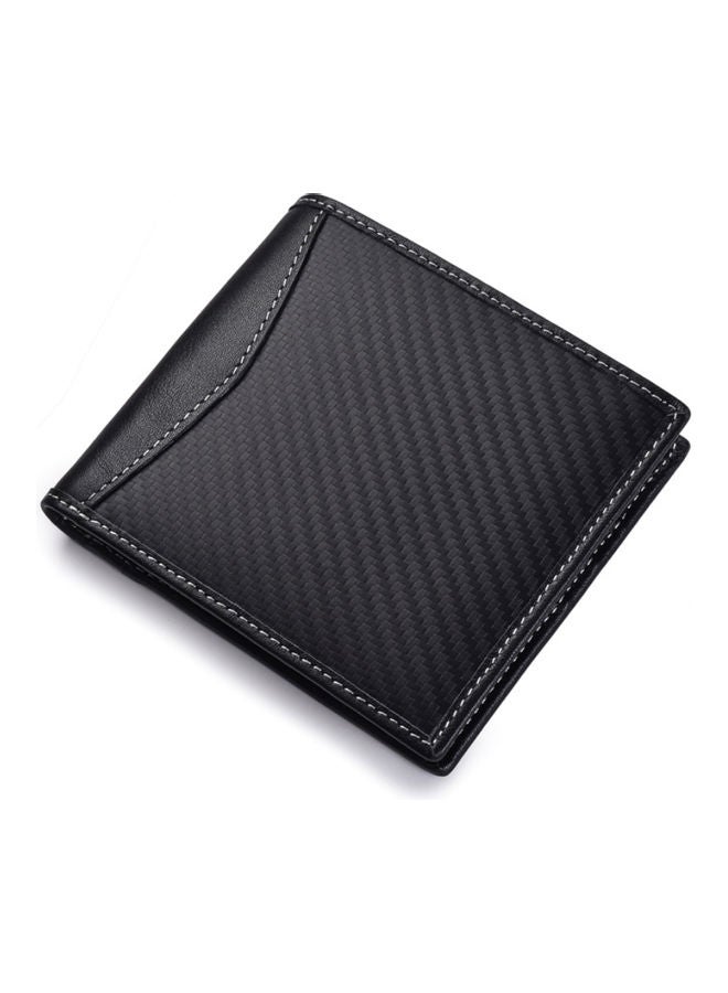 NIBEMINENT Carbon Fiber Leather Antimagnetic Cowhide Wallet Black  - Image 1