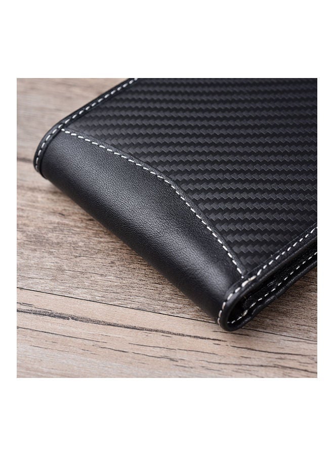 NIBEMINENT Carbon Fiber Leather Antimagnetic Cowhide Wallet Black  - Image 5