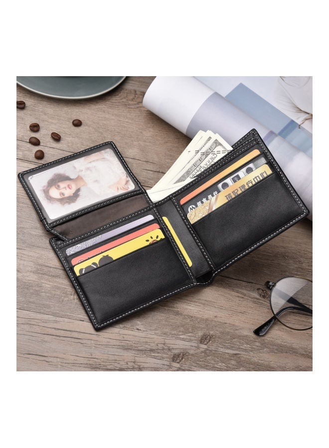 NIBEMINENT Carbon Fiber Leather Antimagnetic Cowhide Wallet Black  - Image 4