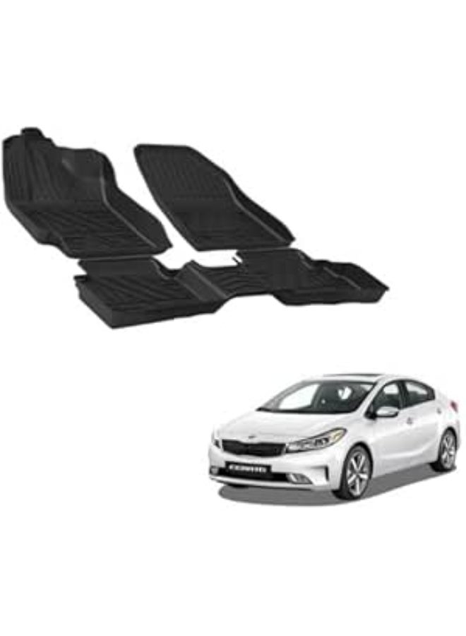 سجادات أرضية عالية الجودة من مادة TPE متوافقة مع سيارات سيراتو K1A و K3 موديلات 2013-2019 - Image 1