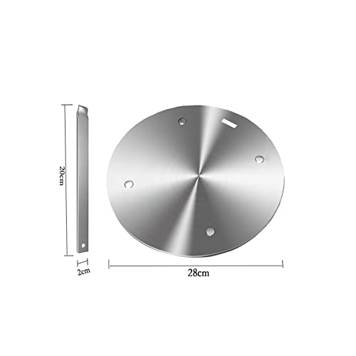 Grourarty 11inch Heat Diffuser Plate, Grourarty Stainless Steel Cooking Induction Adapter Simmer Plate for Electric Gas Glass Cooktop Hob Ring, Induction Cooktop Converter Plate with Handle - Image 2