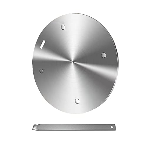 Grourarty 11inch Heat Diffuser Plate, Grourarty Stainless Steel Cooking Induction Adapter Simmer Plate for Electric Gas Glass Cooktop Hob Ring, Induction Cooktop Converter Plate with Handle - Image 1