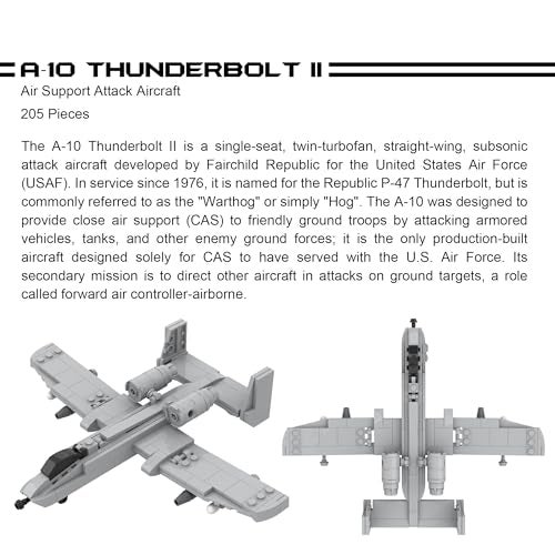 Apostrophe Games 5 Military Building Block Sets - (901 Pieces) A-10 Thunderbolt II, F-4 Phantom II, M109 Paladin, M1128 Stryker, & V-22 Osprey - Image 3