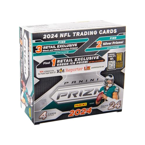 Panini بطاقات تداول كرة القدم NFL من بانيني PRIZM 2024 - صندوق تجزئة يحتوي على 24 بطاقة - Image 1