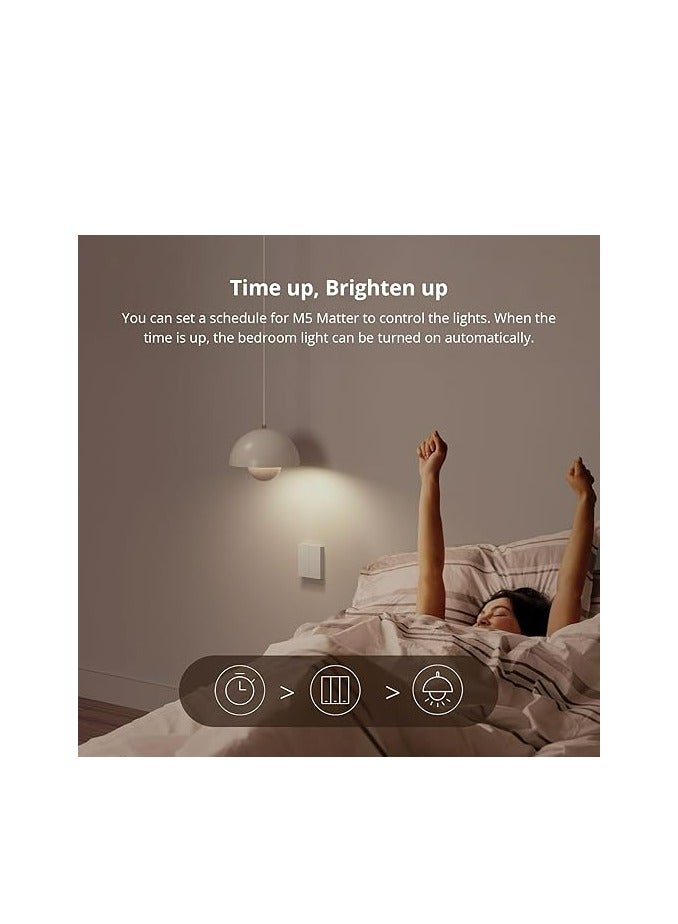SONOFF SONOFF M5-2C-86W SwitchMan 2 Gang Smart Wall Switch (Matter), Remote/Voice Control, Share Control, Smart Scene, Countdown Timing, 2.4GHz Wifi, 2200W Max Power, Works with Alexa & Google Home, White  - Image 4