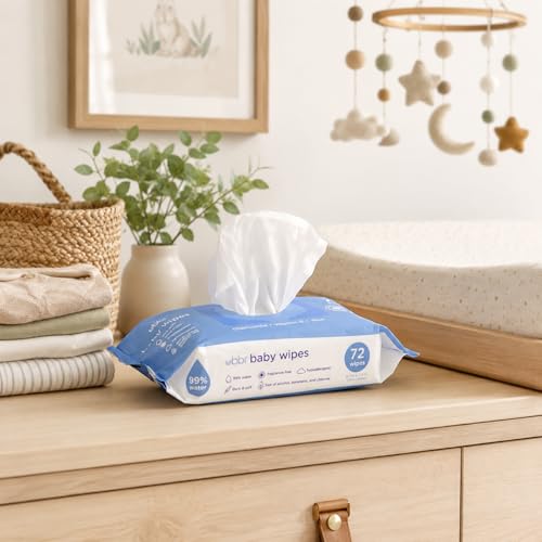 Ubbi FragranceFree Baby Wipes 99 Water Based Plant Based Wipes Hypoallergenic for Sensitive Skin with Chamomile Vitamin E Aloe EWG Verified 1 Pack 72 Wipes Total - Image 3