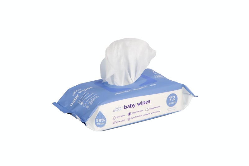 Ubbi FragranceFree Baby Wipes 99 Water Based Plant Based Wipes Hypoallergenic for Sensitive Skin with Chamomile Vitamin E Aloe EWG Verified 1 Pack 72 Wipes Total - Image 2