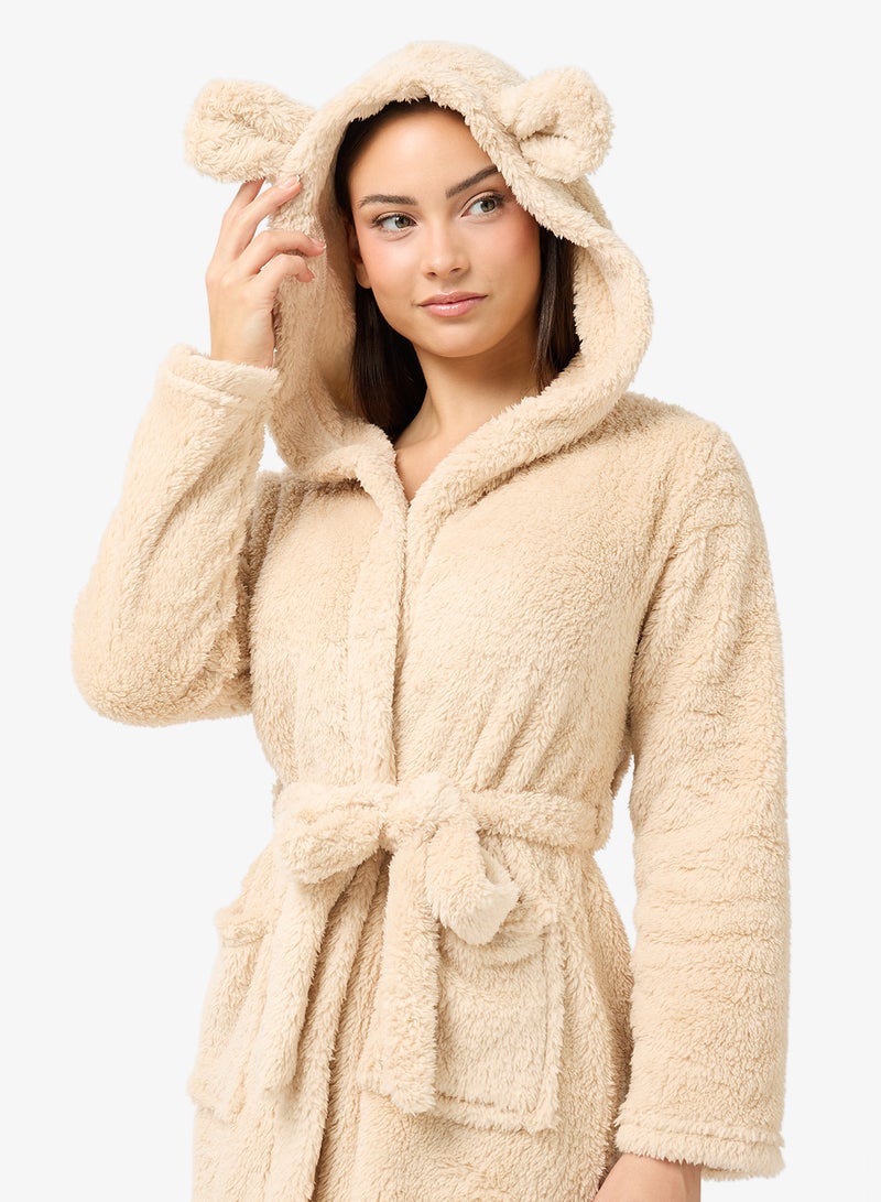 جينجر أرواب فانيلا منفوشة بأذنين بغطاء رأس - Image 3