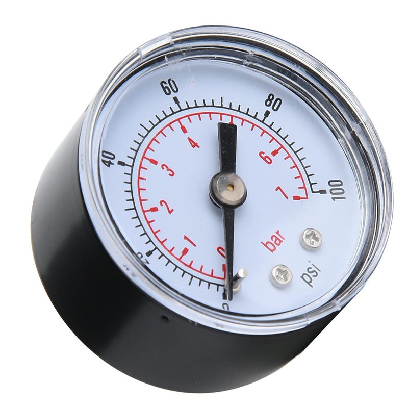 Mechanical Pressure Gauge 0 100psi 0 7bar BSPT Back Connection Durable Metal Case - Image 5