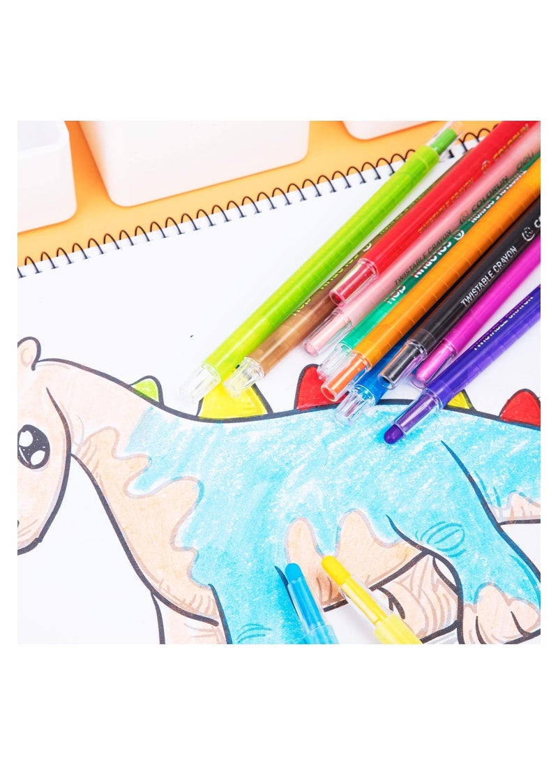 Deli - 12-Piece Twistable Crayon Set Multicolour - Image 1