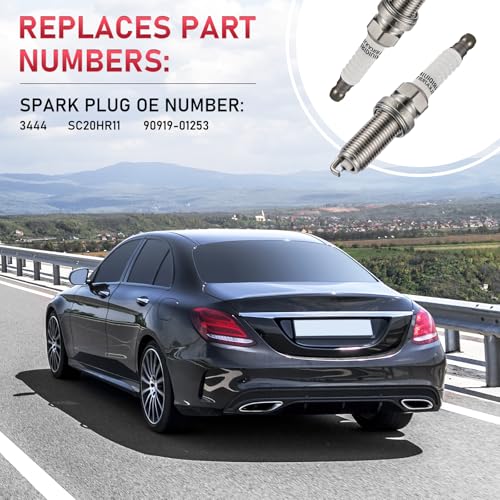 SYKRSS 3444 Iridium Spark Plugs 4 Pack Compatible with Toyota Corolla Matrix Prius Compatible with Scion iQ xD Sentra Frontier CT200h 1.3L 1.8L 2.0L 2.4L 2.5L L4 Replaces 90919-01253 SC20HR11 - Image 4